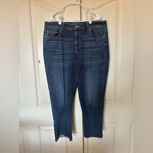 Maurices Women's Denim Jeans Pants Dark Navy Distressed High Rise Plus Size 20W